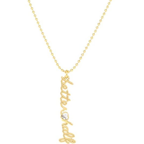 Kate Spade Say Yes ‘Better Half’ Pendant Necklace NWT Gold - Picture 3 of 3
